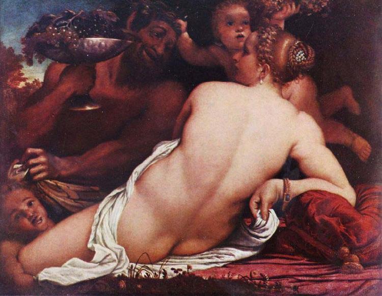 CARRACCI, Annibale Bacchantin, Detail